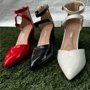 Forever 21 Women's Heels - Red, Black, White